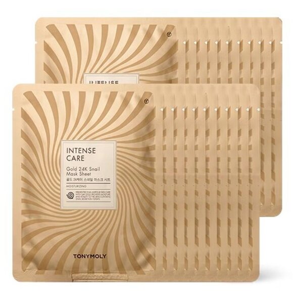 TONYMOLY Intensive Care Gold 24K Snail Masks Facial Sheets Korean Skincare 10PCS - Picture 1 of 12